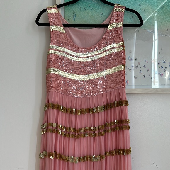 Temperley London Maxi Dress size 6 in pink and gold - Picture 5 of 5